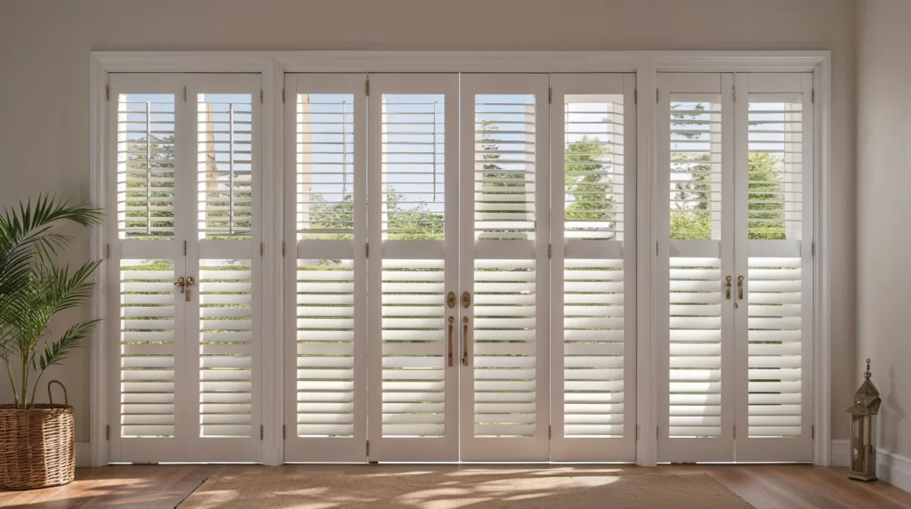 Plantation Shutters for French Doors and Sliding Glass Doors