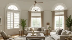 window coverings for half moon windows​